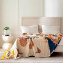 100% Cotton Throw Blanket for Bed Couch Summer 98''x 98'' Super Soft Muslin Blankets Warm Boho Quilt Lightweight Farmhouse Decorative Bed Blankets by CozyNest Decor