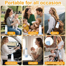 BEBOAN Portable Bottle Warmer for Travel On The Go, Portable Milk Warmer 5-Temp Setting with Lock 12oz Large Capacity, Cordless for Heating Breast Milk Charging with 55w Charger to Get Fast Charging by TinyTreasures Baby Boutique