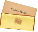 Solino Home Linen Table Runner 48 Inches - 100% Pure Linen Sunshine Yellow Table Runner 14 x 48 Inch Ideal for Dresser and Coffee Tables - Fete by CozyNest Decor