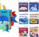 BARMACO Baby Soft Books, Touch and Feel Crinkle Cloth Books for Babies, Infants & Toddlers, Learning Toys Gifts for Boys & Girls, Early Development Interactive Sensory Toys, Ocean Animal Tails Books by TinyTreasures Baby Boutique