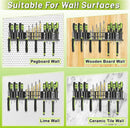 Screwdriver Holder Wall Mount,Heavy Duty Metal Utility Bit Organizer for Screw driver Pliers Drill Bits Small Tools,Screwdriver Organizer Suitable Garages Homes Workshops Sheds (54 holes 2pc) by GreenHaven Gardens