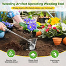 2025 Upgraded Weed Puller Tool,Portable Garden Weed Rake Uprooting Weeding Tool with Handle,6 Tooth Manganese Steel Manual Weeder Remover Tool for Gardening Backyard Farm Planting & Weeding by GreenHaven Gardens