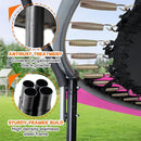 Trampoline 8FT 10FT 12FT 14FT 16FT, Recreational Trampolines with Enclosure Net and Ladder, Outdoor Anti-Rust Trampolines for Kids and Adults, ASTM Approved by TinyTreasures Baby Boutique