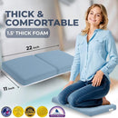 Comfortable Baby Bath Kneeler and Elbow Rest Pad Set – Thick Memory Foam Bath Kneeling Pad with Elbow Support – Baby Bathtub Cushion with Toy Organizer for Bathing Infant or Toddler - Blue by TinyTreasures Baby Boutique