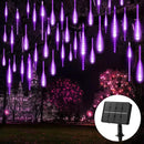 Purple Solar Meteor Shower Lights, 116 Inches 20 Tube 720 LED With 16 Tubes, Icicle Fairy String for Christmas Decorations Tree Party Yard by GreenHaven Gardens