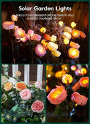 Brightown Solar Garden Lights - 4 Pack Solar Flowers Lights with Larger & More Realistic Austin Rose, Bigger Solar Panel, Solar Lights for Outside Waterproof for Yard Patio Garden Decoration by GreenHaven Gardens