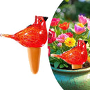 Glass Bird Shaped Plant Watering Ball Glass Automatic Watering Ball Flower Pot Insertion Spike Drip Irrigation Device Watering Ball Irrigation System Plant Enthusiast Gift (Red) by GreenHaven Gardens