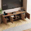 Mid Century Modern TV Stand for 70 Inch TVs, 70.87" Walnut Console with Ample Storage – Stylish Entertainment Center for Living Room or Bedroom by CozyNest Decor