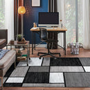 Rugshop Contemporary Modern Boxes Design Area Rug for Home Office,Living Room,Bedroom,Kitchen Non-Shedding Area Rug 5'3" x 7'3" Gray by TinyTreasures Baby Boutique