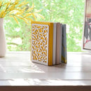 CNK Infinite Leaves Bookends - Metal Set of 2 for Heavy Books, Home Office & Decorative Book Stoppers by CozyNest Decor