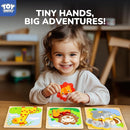TOY Life Wooden Puzzles for Toddlers 1-3, Animals Toddler Puzzles 1-3, Puzzles for Toddlers 2-4, Wood Puzzles Christmas Montessori Toys Gifts for 1 2 Year Old, Baby Puzzles 12-18, Kids Learning Toy by TinyTreasures Baby Boutique