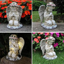 Praying Angels Figurine,Solar Garden Angel Statues, Waterproof Kneeling Angel Sculpture, Outdoor Decor Ornament for Patio Lawn Yard Balcony, Garden Gift by CozyNest Decor