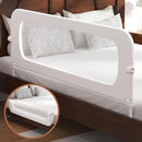 Bed Rail for Toddlers, Baby Bed Rail Guard for Kids, Toddler Bed Rails with Reinforced Anchor Fit, Height Adjustable & Foldable Bed Rail Guard for Twin, Full, Queen & King Beds (White, 59IN) by TinyTreasures Baby Boutique