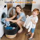 2-Pack Backpack Laundry Bags, Heavy Duty Laundry Bag Backpacks with Adjustable Shoulder Straps, Door Hanging Washing Bag, Laundry Hamper Lining for College Dorm, Travel, Laundromat by CozyNest Decor