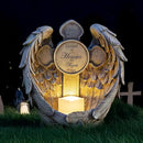 12" Solar Angel Wing Cross Garden Lights, Waterproof Memorial Grave Decorations Sympathy Gifts for Cemetery Outdoors Lawn Yard Home Patio Decor by CozyNest Decor