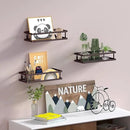 PUSDON Metal Wall Hanging Basket 2 Packs DIY Suitable for Multiple Scenes - Middle Bronze Guardrail by CozyNest Decor