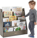 ECR4Kids Streamline Single-Sided Book Display with Storage, Classroom Bookshelf, Grey Wash by TinyTreasures Baby Boutique