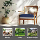 PNP FKJP 2 Pack Outdoor Chair Cushion 20" X 20" X 4", Waterproof Outdoor Seat Cushions with Non-Skid Ties, Navy (Cushion + Cover) by GreenHaven Gardens
