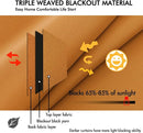 ANRODUO Back Tab Blackout Curtains for Bedroom Living Room, Rod Pocket Pinch Pleated Thermal Insulated Room Darkening Curtains 72 Inches Long 2 Panels, Mustard Yellow, 42 x 72 Inch by TinyTreasures Baby Boutique