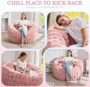 Hobestluk Bean Bag Chair Oversized Bean Bag Chair for Adults Donut-Shaped Large Bean Bag with Spacious Design for Living Room Bedroom or Reading Nook (Bubble Pink) by CozyNest Decor