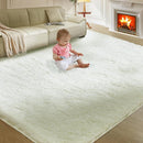 Ultra Soft Rug for Living Room, 9X12 Fluffy Shag Area Rug for Bedroom, Modern Shaggy Carpets Fuzzy Rug for Teens Dorm Nursery Home Decor Aesthetic, Upgrade Anti-Skid Durable, Cream White by TinyTreasures Baby Boutique