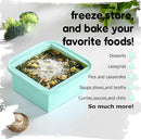 2-Cup Silicone Freezer Trays with Lids – Perfect for Meal Prep, Portion Control, and Easy Freezing-Meal Prep Container Molds for Soup,Leftovers (Bondi Mint, 2 Pack) by TinyTreasures Baby Boutique