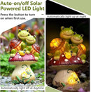 Solar Light Turtle Garden Statue, Turtle on Mushroom Figurine, Lovely Tortoise Garden Statue with 5 LED Lights for Patio, Balcony, Yard, Housewarming, Lawn Ornament, Outdoor Lawn Decor by CozyNest Decor