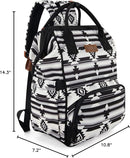 Wrangler Diaper Bag Backpack Aztec Travel Backpack Purses Western Multi-Function Baby Bags for Mom with Waterproof Insulated Pockets by TinyTreasures Baby Boutique