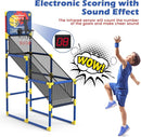 Kids Basketball Hoop Arcade Game W/Electronic Scoreboard Cheer Sound, Basketball Hoop Indoor Outdoor W/4 Balls, Basketball Game Toys Gifts for Kids 3-6 5-7 8-12 Toddlers Boys Girls by TinyTreasures Baby Boutique
