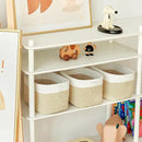 Small Cotton Rope Storage Basket Set of 3-11"x7"x7" Perfect Woven Baskets for Storage, Ideal Storage Baskets for Organizing Toys, Towels, and More - Baskets for Shelves（White & Mixed Camel） by CozyNest Decor