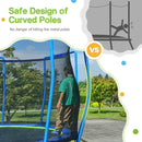Zupapa Trampolines No-Gap Design 1500 LBS Weight Capacity 16 15 14 12 10 8FT for Kids Children with Safety Enclosure Net Outdoor Backyards Large Recreational Trampoline by TinyTreasures Baby Boutique
