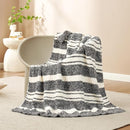 Snuggle Sac Black White Stripe Twin Size Reversible Super Soft Bedding Blanket, 60x80 inches by TinyTreasures Baby Boutique