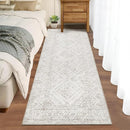 COZYLOOM Runner Rug 2x8 Living Room Washable Rugs Stain Resistant for Bedroom Soft Floor Carpet Non Slip Distressed Geometric Carpet for Dining Room Laundry Room Office, Ivory by TinyTreasures Baby Boutique