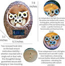 Garden Owl Family Tree Hugger Statue Solar Powered Outdoor Wall Mounted Figurine Light Resin Sculpture Home Decoration Housewarming Ornament Unique Gift by CozyNest Decor