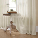 Joydeco Linen Curtains 96 Inch Length 2 Panel Sets,Light Filtering Curtains for Bedroom 70 Inch Wide Living Room Drapes with Back Tabs & Rod Pockets (W70 x L96 Inch, Beige) by CozyNest Decor
