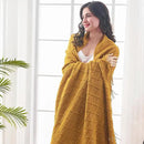 inhand Knitted Fall Throw Blanket for Couch and Bed, Knit Fall Decor Halloween Blanket with Tassel, Brown Lightweight Decorative Farmhouse Warm Woven Blankets and Throws for Women, 60"x80" by CozyNest Decor