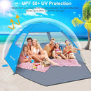 Gorich Beach Tent Sun Shelter for 3/4-5/6-7/8-10 Person with UPF 50＋ UV Protection, Lightweight & Easy Setup Beach Shade Canopy, Portable Beach Shade Tent Beach Cabana by TinyTreasures Baby Boutique