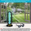 UV Light Sanitizer,4-Speed Timing and Remote Control UVC Home Disinfection Device,Portable Ultraviolet Light Sanitizer for Dust Mites,UV Lamp for Whole Room,Black by TinyTreasures Baby Boutique