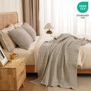 PHF 100% Cotton Waffle Weave Throw Blanket, Soft Lightweight Breathable Cozy Summer Throws for Couch Bed Sofa, Luxury Aesthetic Woven Blanket for Home Decor & Office, 50"x60", Simply Taupe by CozyNest Decor