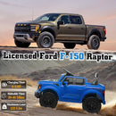 12V Ride on Car Licensed Ford F-150 Raptor, Kids Electric Car with Remote Control, LED Light/Music/MP3, Truck Bed Storage, 3-Point Seat Belt (12V, Blue) by TinyTreasures Baby Boutique