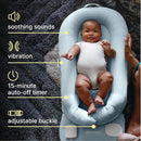 MyBaby 3-in-1 Calming Baby Cushion, Soothing Comfort for Newborns & Infants, Snuggling Sensation, Sound and Vibration, Designed for Safety, Rechargeable & Machine-Washable, by Homedics, Blue by TinyTreasures Baby Boutique