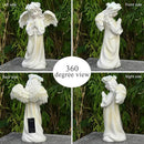 2pcs Angel Garden Statue, Warm Light Solar Garden Decor,Waterproof Outdoor Garden Decor Praying Angel Figurine Sculpture for Mom or Birthdays, Lawn Yard Patio, Sympathy Gift, White by GreenHaven Gardens
