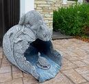 Teaeeno Cat Statues Decor Gutter Downspout Extension Decorative, Animal Statue Outdoor Decor, 3"×4" Rain Gutter Downspout Splash Block, Garden Splash Block Outdoor Sculpture, Rain Downspout Diverter by GreenHaven Gardens
