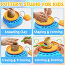 Vinkp Pottery Wheel for Kids - Complete Pottery Painting Kit Arts and Crafts for Kids Ages 8-12 with Air Clay Art Supplies for Girls Boys Toys Birthday Christmas Gifts for 6 7 8 9 10 11 12 - Blue by TinyTreasures Baby Boutique