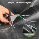 4ftx50ft Weed Barrier Landscape 3.2oz Fabric Heavy Duty, Woven Weed Control Cloth, Woven Geotextile Fabric for Underlayment, Gardening Ground, Commercial Driveway Weed Block Cover Mat by GreenHaven Gardens