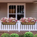 Window Boxes Planters: 2 Pack 30 Inch Railing Planter Box with Adjustable Brackets for Porch Fence Patio Balcony Hanging Flower Baskets with Coco Liners for Outdoor Garden Decor - Bronze by GreenHaven Gardens