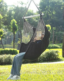 ADVOKAIR Hammock Chair Swing (500 lbs Max-2 Cushions) - Hanging Hammock Chair Rope Swing Indoor for Bedroom, Outdoor, Patio, Bedroom, Porch, Deck - Sturdy Steel Bar with Anti-Slip Safety Rings by GreenHaven Gardens