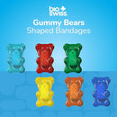 BioSwiss Bandages, Gummy Bear Shaped Self Adhesive Bandage, Latex Free Sterile Wound Care, Fun First Aid Kit Supplies for Kids, 24 Count by TinyTreasures Baby Boutique