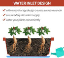 Window Box Planter, 12 Pack Plastic Vegetable Flower Planters Boxes 17 Inches Rectangular Flower Pots with Saucers for Indoor Outdoor Garden, Patio, Home Decor (Brick red) by GreenHaven Gardens