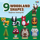 MOMOTOYS Woodland Animals Beginner Sewing Kit for Kids Ages 7+ – Includes 9 Kids Sewing Projects w/Tools & Art Supplies – DIY Felt Crafts for Girls & Boys – Craft Gift for 8, 9, 10, 11, 12 Year Old by TinyTreasures Baby Boutique